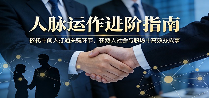 付费文章：人脉运作进阶指南，依托中间人打通关键环节，在熟人社会与职场中高效办成事-项目资源网