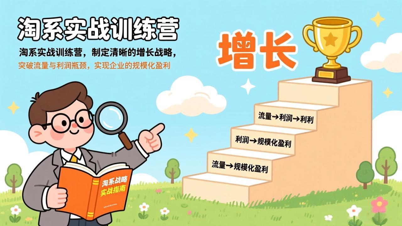 淘系实战训练营，制定清晰的增长战略，突破流量与利润瓶颈，实现企业的规模化盈利-项目资源网