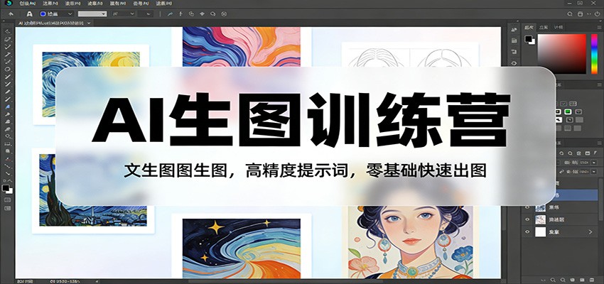 AI生图训练营：文生图图生图，高精度提示词，零基础快速出图-项目资源网