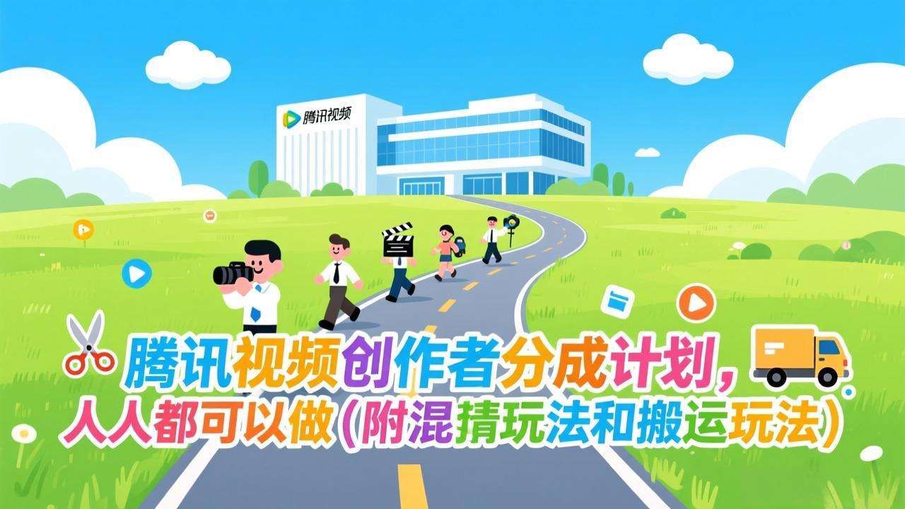 腾讯视频创作者分成计划，人人都可以做(附混剪玩法和搬运玩法-项目资源网