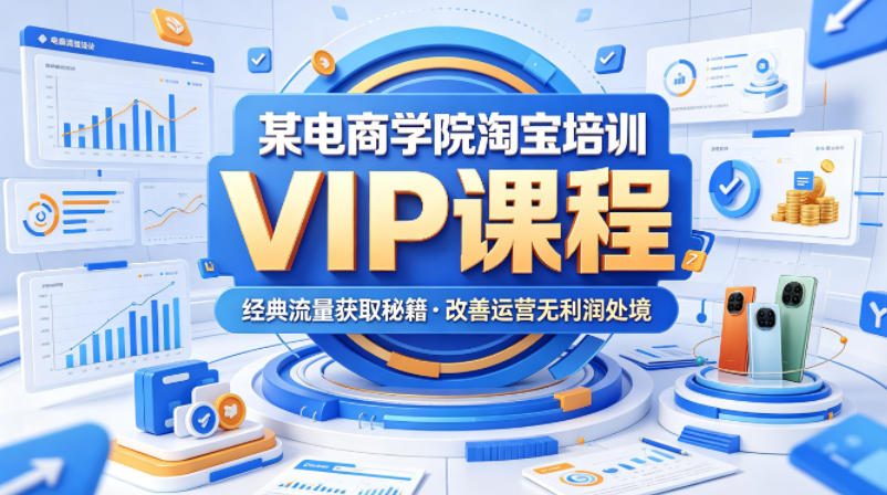某电商学院淘宝培训VIP课程，各种经典有用的流量获取秘籍，改善运营产品没利润的处境(2026年6月)-项目资源网
