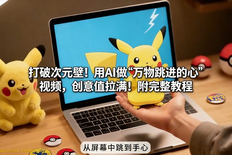 打破次元壁！用AI做【万物跳进手心】视频，创意值拉满！附完整教程-项目资源网