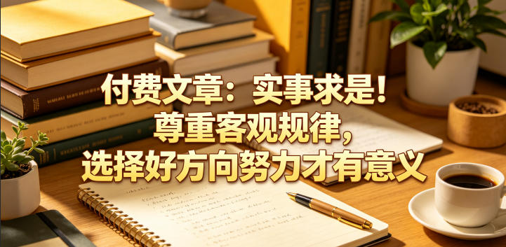 付费文章:实事求是!尊重客观规律,选择好方向努力才有意义