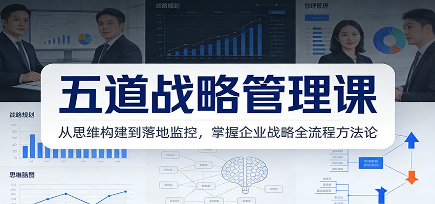 五道战略管理课:从思维构建到落地监控,掌握企业战略全流程方法论-项目资源网