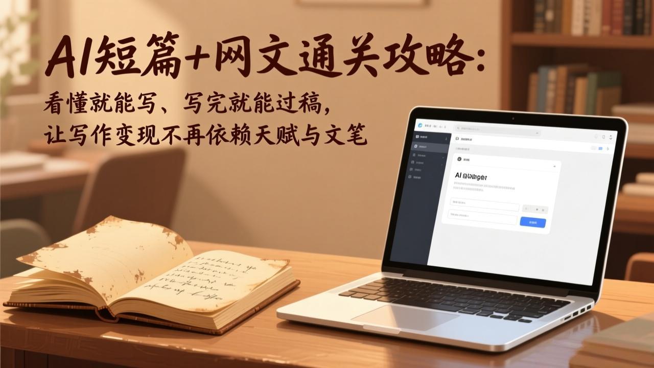 AI短篇+网文通关攻略：看懂就能写、写完就能过稿，让写作变现不再依赖天赋与文笔-项目资源网