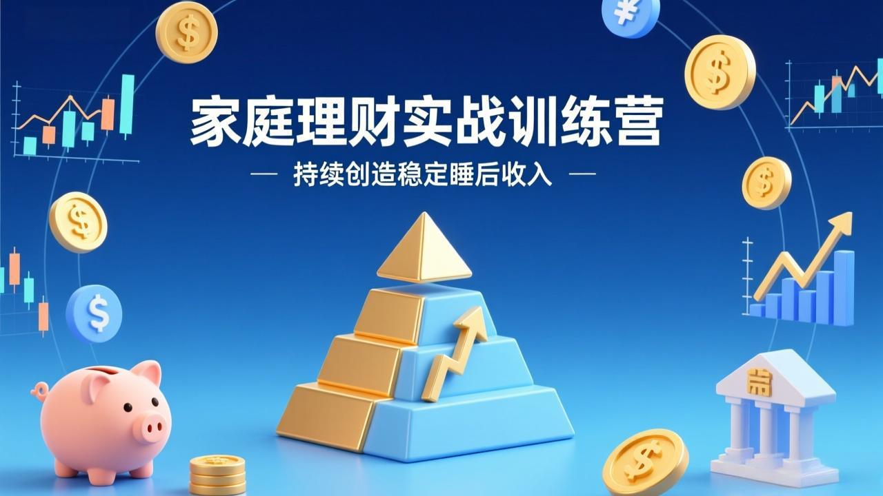 家庭理财实战训练营：从0到1建体系，三阶进阶层层递进，助你持续创造稳定睡后收入-项目资源网