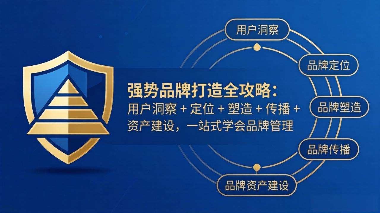 强势品牌打造全攻略：用户洞察 + 定位 + 塑造 + 传播 + 资产建设，一站式学会品牌管理-项目资源网