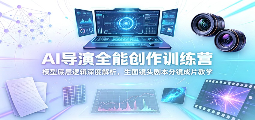 AI导演全能创作训练营：模型底层逻辑深度解析，生图镜头剧本分镜成片教学-项目资源网