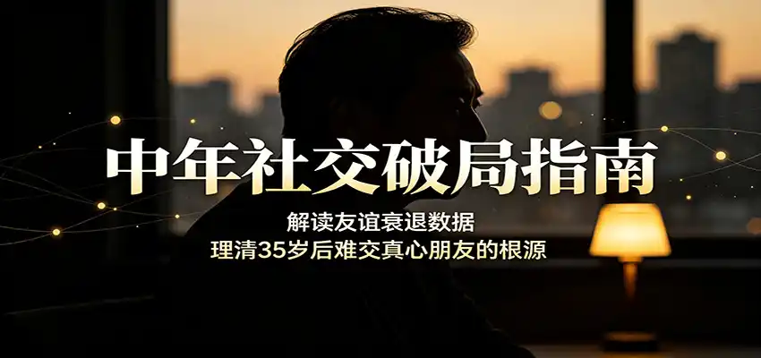 中年社交破局指南：解读友谊衰退数据，理清35岁后难交真心朋友的根源-项目资源网