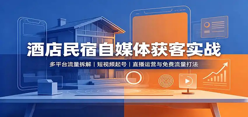 酒店民宿自媒体获客实战-项目资源网