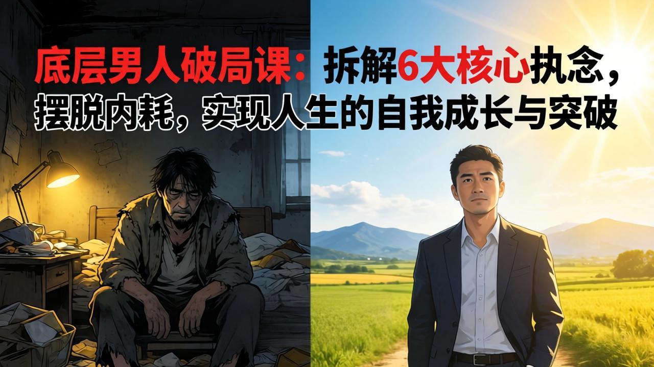 付费文章：底层男人破局课：拆解 6 大核心执念，摆脱内耗，实现人生的自我成长与突破-项目资源网