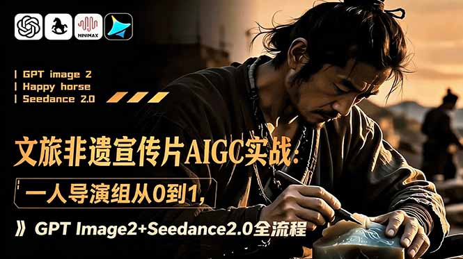 文旅非遗宣传片AIGC实战：一人导演组从0到1，GPT Image2+Seedance2.0全流程-项目资源网
