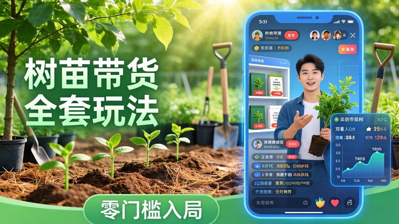 视频号AI树苗带货全套玩法：零门槛入局，掌握豆包、千问等AI工具制作树苗视频的全套流程-项目资源网