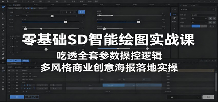 零基础SD智能绘图实战课：吃透全套参数操控逻辑，多风格商业创意海报落地实操-项目资源网