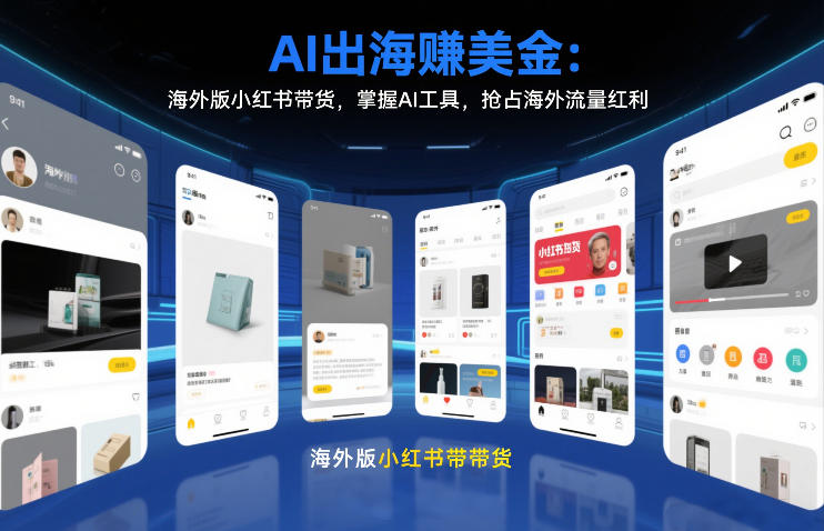 AI出海賺美金：海外版小红书带货，掌握AI工具，抢占海外流量红利(更新2026)-项目资源网