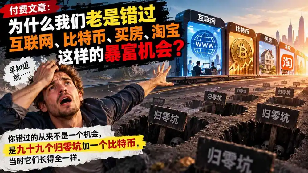 付费文章：为什么我们老是错过互联网、比特币、买 房、淘宝这样的暴富机会？-项目资源网