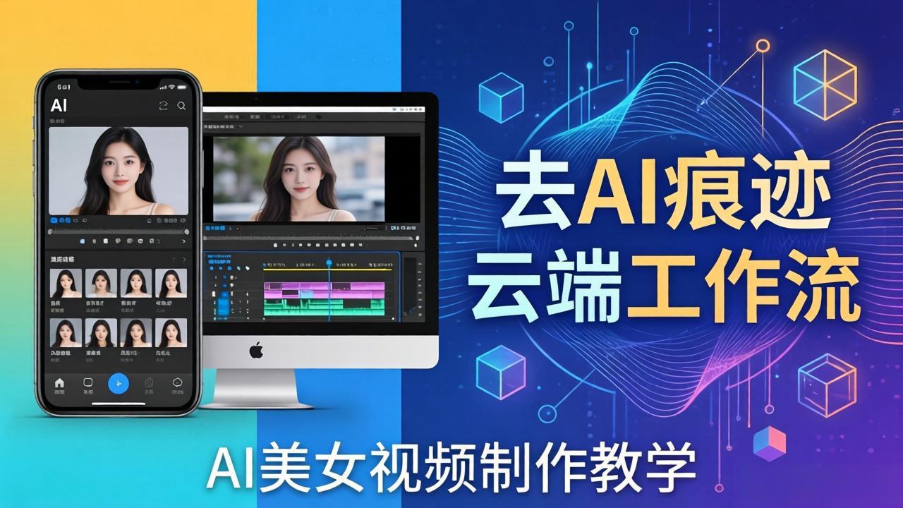 AI美女视频制作教学：去AI痕迹，云端工作流出图，手机电脑均可，不需要配置-项目资源网