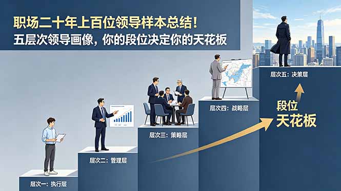 付费文章：职场二十年上百位领导样本总结！五层次领导画像，你的段位决定你的天花板-项目资源网