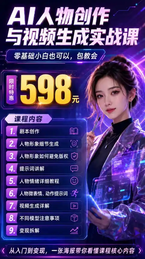 抖音5W粉丝博主的AI真人日系女孩制作教学,AI人物创作与视频生成实战课,新手也能快速起号涨粉变现(更新1002)-项目资源网