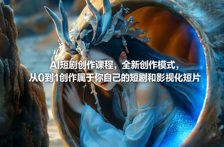 AI短剧创作课程，全新创作模式，从0到1创作属于你自己的短剧和影视化短片-项目资源网