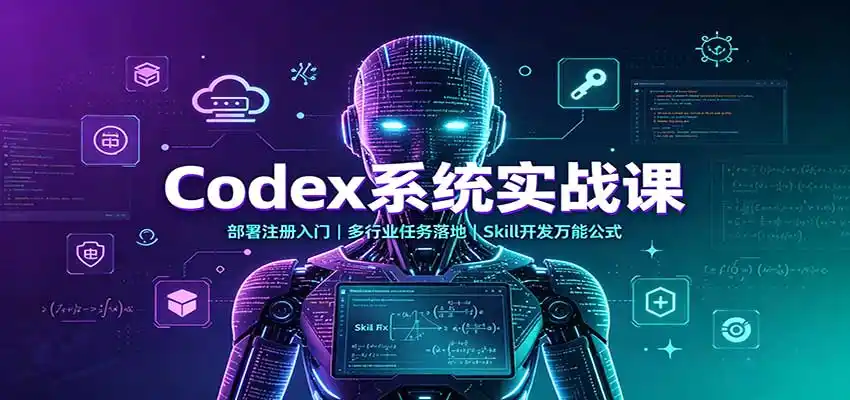 Codex系统实战课：部署注册入门，多行业任务落地，Skill开发万能公式-项目资源网