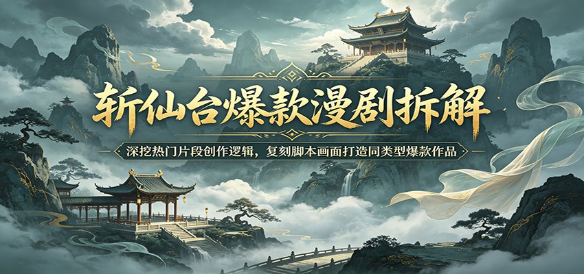 斩仙台爆款漫剧拆解：深挖热门片段创作逻辑，复刻脚本画面打造同类型爆款作品-项目资源网