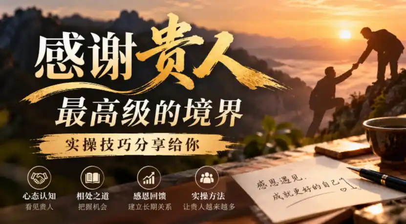 某公众号付费文章：感谢贵人最高级的境界，实操技巧分享给你-项目资源网