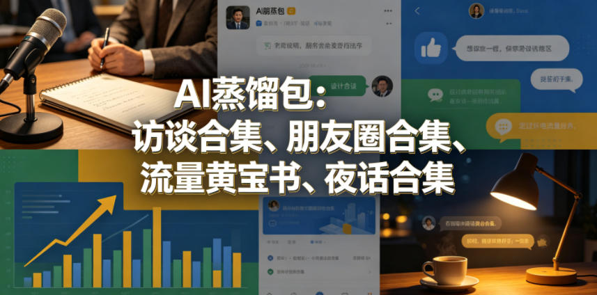 AI蒸馏包:访谈合集、朋友圈合集、流量黄宝书、夜话合集【文档】-项目资源网