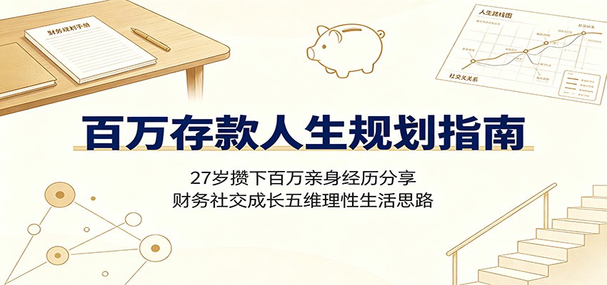 百万存款人生规划指南：27岁攒下百万亲身经历分享，财务社交成长五维理性生活思路-项目资源网