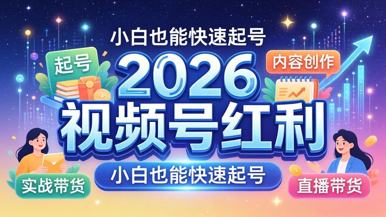 2026视频号红利实战营,大佬亲授起号、内容、直播、IP、投流、私域、矩阵全套落地打法-项目资源网