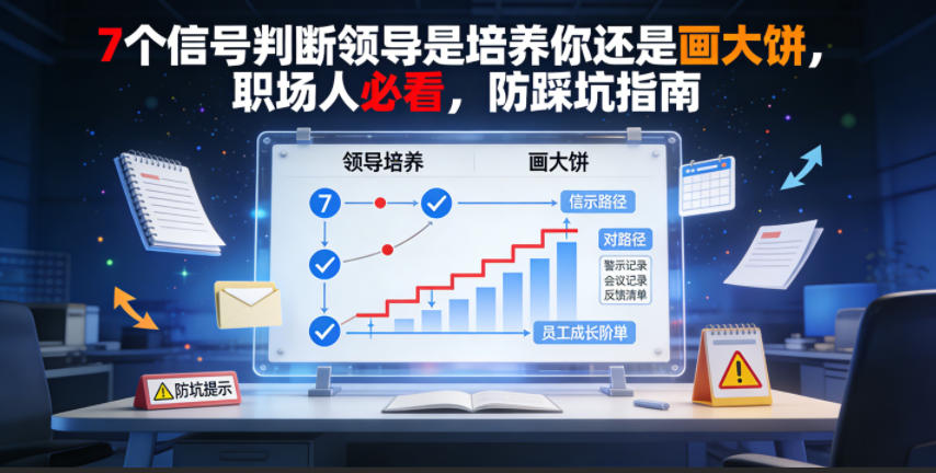 付费文章：7个信号判断领导是培养你还是画大饼，职场人必看，防踩坑指南-项目资源网