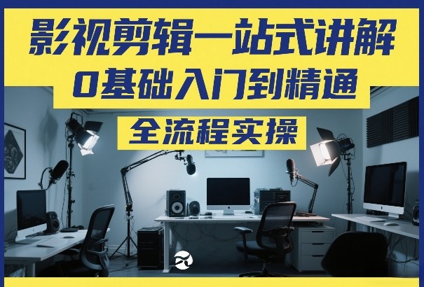 影视剪辑一站式讲解，0基础入门到精通，全流程实操-项目资源网