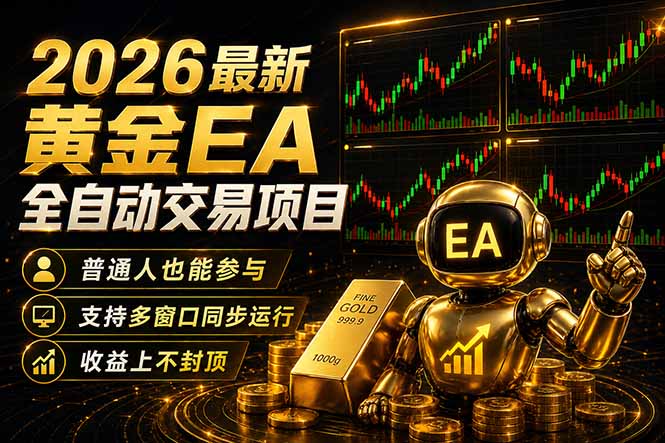 最新黄金EA量化赛道，全程自动执行，多窗口操作直接放大结果-项目资源网
