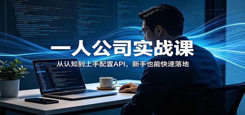 一人公司实战课：从认知到上手配置API，新手也能快速落地-项目资源网