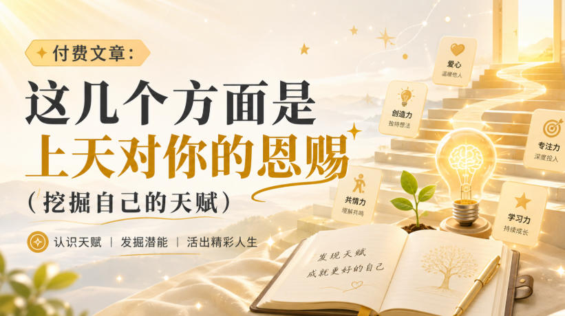 付费文章：这几个方面是上天对你的恩赐(挖掘自己的天赋)-项目资源网