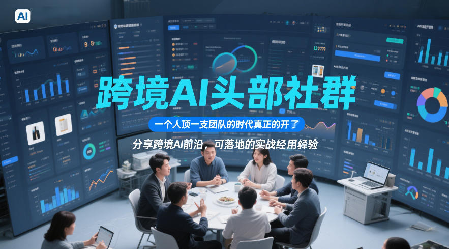 跨境AI头部社群，一个人顶一支团队的时代真正的开始了，分享跨境AI前沿，可落地的实战经验(更新6月19日)-项目资源网