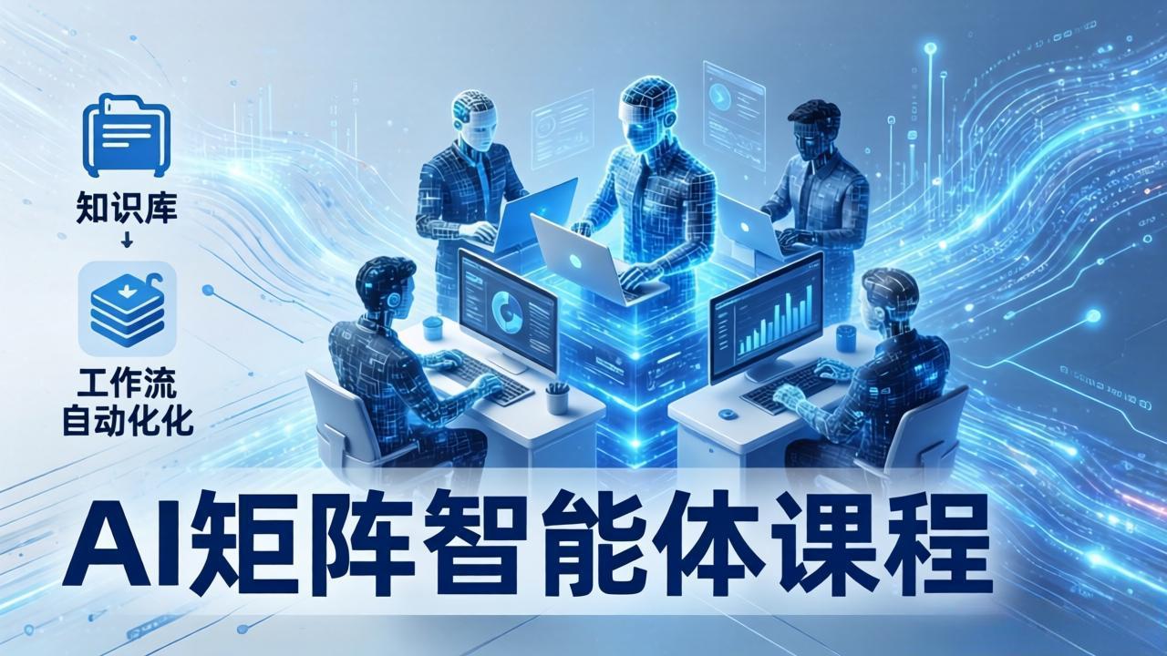 AI矩阵智能体实战：100个数字员工批量生产内容，文本知识库+工作流自动化全搞定-项目资源网