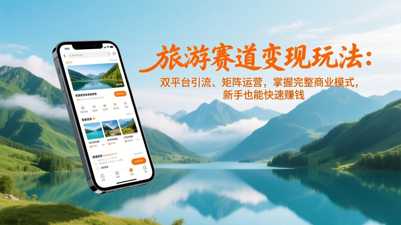 旅游赛道变现玩法：双平台引流、矩阵运营，掌握完整商业模式，新手也能快速赚钱-项目资源网