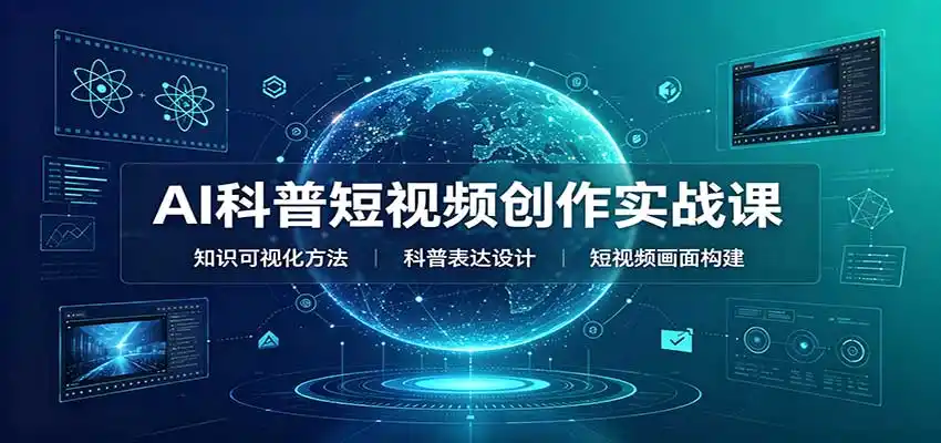 AI科普短视频创作实战课：配套要点文档，文案与视频提示词模板教学-项目资源网