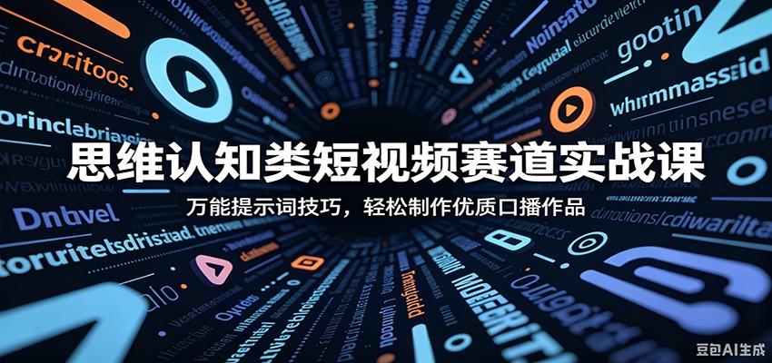 思维认知类短视频赛道实战课：万能提示词技巧，轻松制作优质口播作品-项目资源网