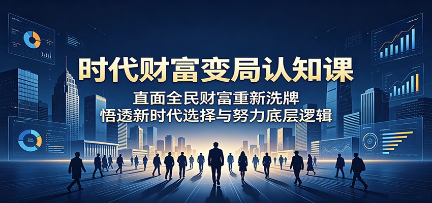 时代财富变局认知课：直面全民财富重新洗牌，悟透新时代选择与努力底层逻辑-项目资源网