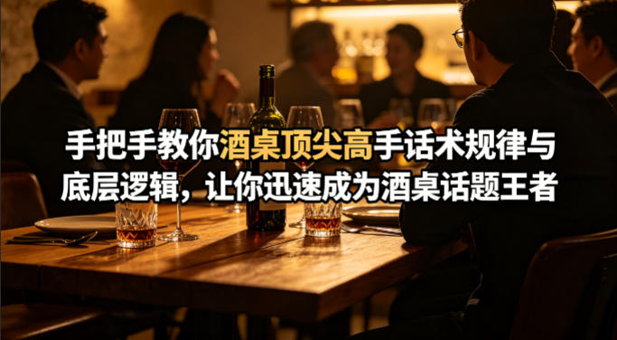 付费文章：手把手教你酒桌顶尖高手话术规律与底层逻辑，让你迅速成为酒桌话题王者(二十年全网独家经验分享)-项目资源网