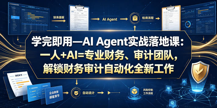 学完即用—AI Agent实战落地课：一人+AI=专业财务、审计团队，解锁财务审计自动化全新工作模式-项目资源网