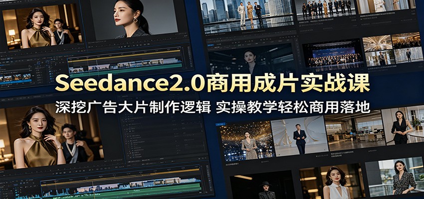 Seedance2.0商用成片实战课：深挖广告大片制作逻辑，实操教学轻松商用落地-项目资源网