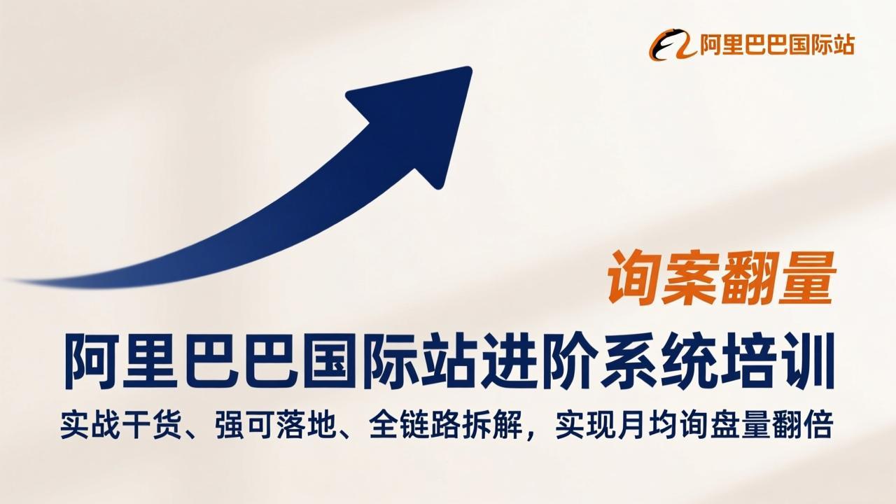 阿里巴巴国际站进阶系统培训，实战干货、强可落地、全链路拆解，实现月均询盘量翻倍-项目资源网