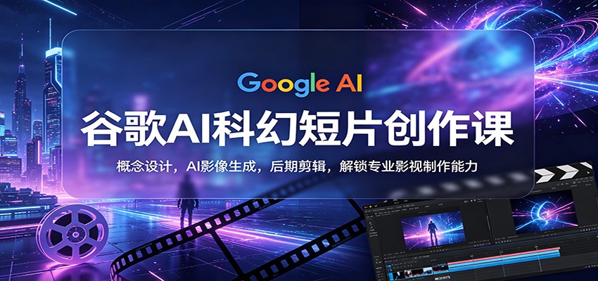 谷歌AI科幻短片创作课:概念设计,AI影像生成,后期剪辑,解锁专业影视制作能力-项目资源网