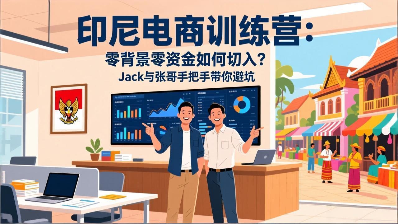 印尼电商训练营：零背景零资金如何切入？Jack与张哥手把手带你避坑-项目资源网