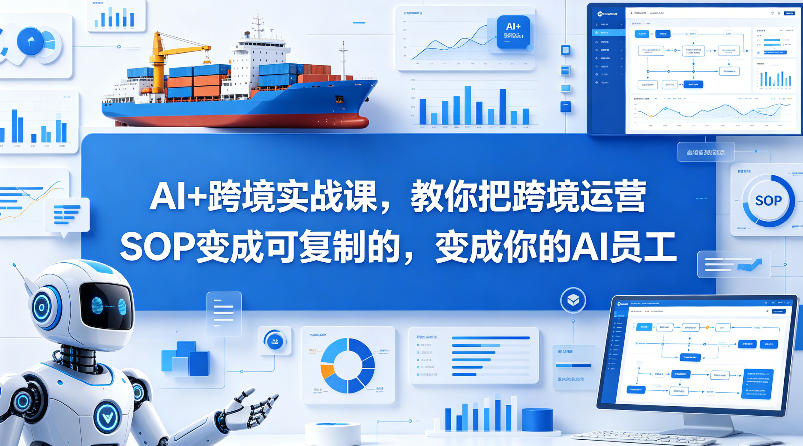 AI+跨境实战课,教你把跨境运营S0变成可复制的,变成你的AI员工