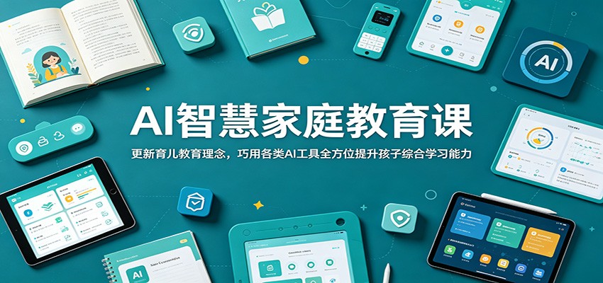 AI智慧家庭教育课：更新育儿教育理念，巧用各类AI工具全方位提升孩子综合学习能力-项目资源网
