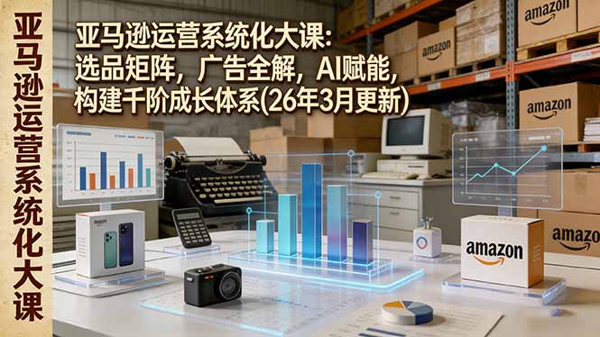 亚马逊运营系统化大课：选品矩阵，广告全解，AI赋能，构建千阶成长体系(26年3月更新-项目资源网